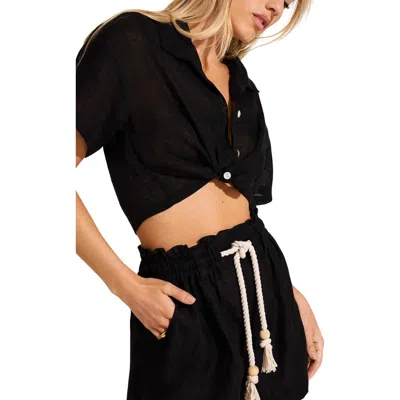 Vitamin A ® Hana Crop Cover-up Shirt