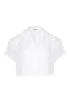 Vitamin A Hana Cropped Shirt White In White