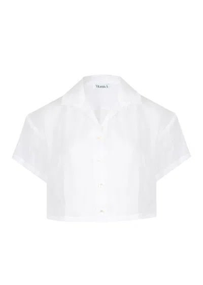 Vitamin A Hana Cropped Shirt White