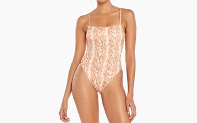 Vitamin A Jenna High Leg One Piece In Snake In Multi