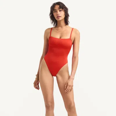 Vitamin A Jenna One Piece In Ruby In Red
