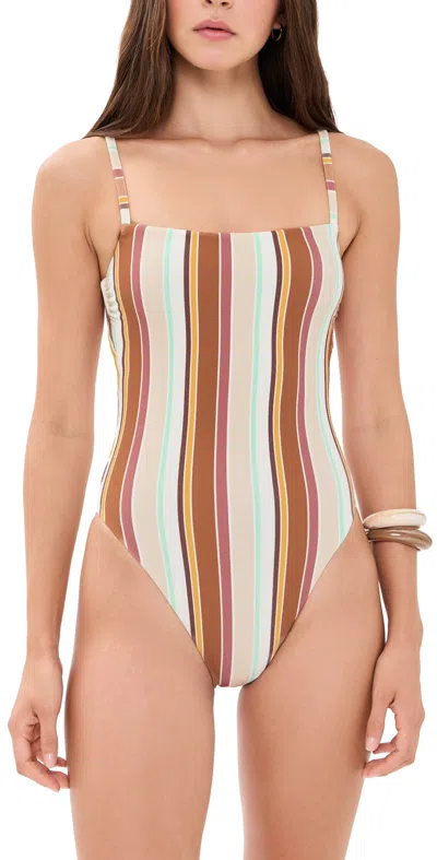 Vitamin A Jenna One Piece Sand Dunes Stripe