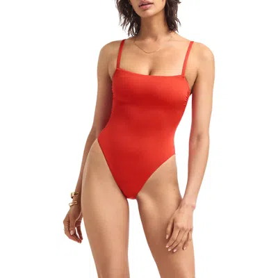 Vitamin A ® Jenna One-piece Swimsuit In Red