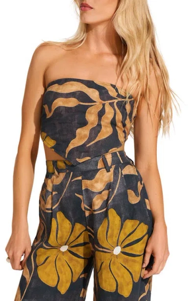 Vitamin A ® Joni Scarf Strapless Crop Top