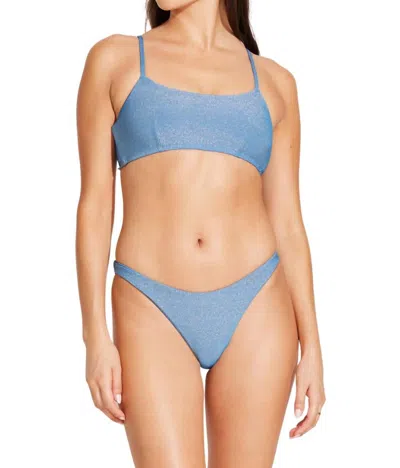 Vitamin A Kai Bralette Bikini Top In Ocean Metallic