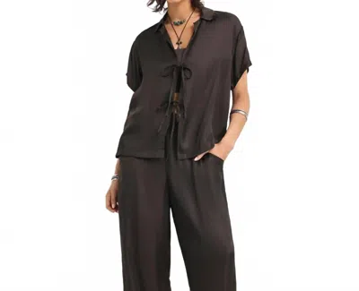Vitamin A Kami Shirt In Deep Earth In Black