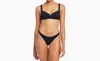 Vitamin A Moss Bralette Ribbed Top In Black In Black