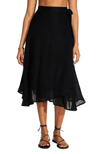 Vitamin A ® Lana Linen Cover-up Wrap Midi Skirt