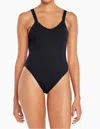 Vitamin A Mika One Piece Full Cut Swimsuit In Black In Black