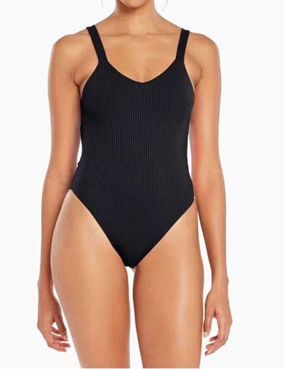 Vitamin A Leah Bodysuit In Black Ecorib In Multi