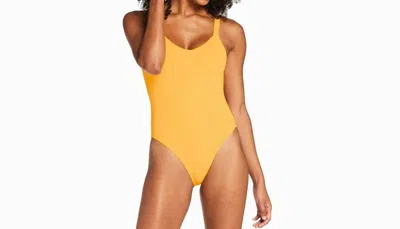 Vitamin A Leah Bodysuit Swimsuit In Ice Mango Ecorib In Yellow