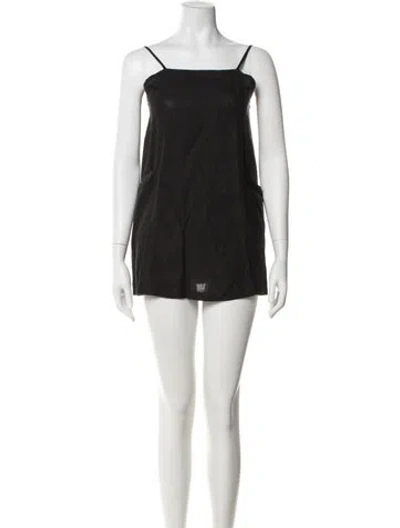 Pre-owned Vitamin A Linen Mini Dress In Black