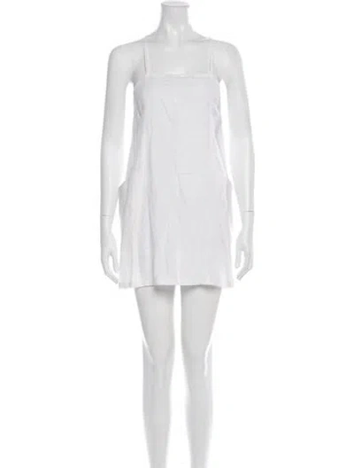 Pre-owned Vitamin A Linen Mini Dress In White