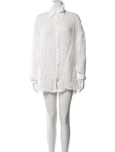 Pre-owned Vitamin A Linen Mini Dress In White