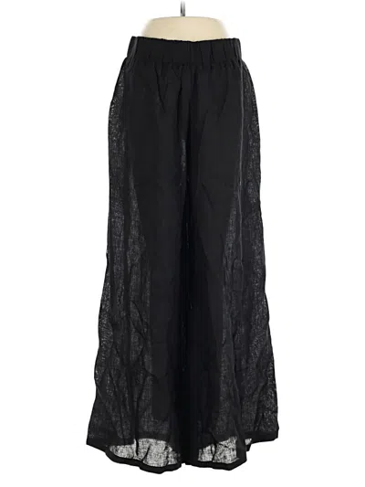 Pre-owned Vitamin A Linen Pants In Black
