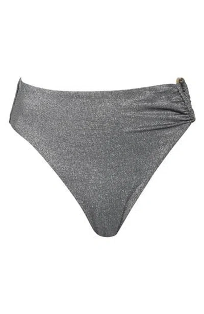 Vitamin A ® Lolita Shimmer High Waist Bikini Bottoms In Gray