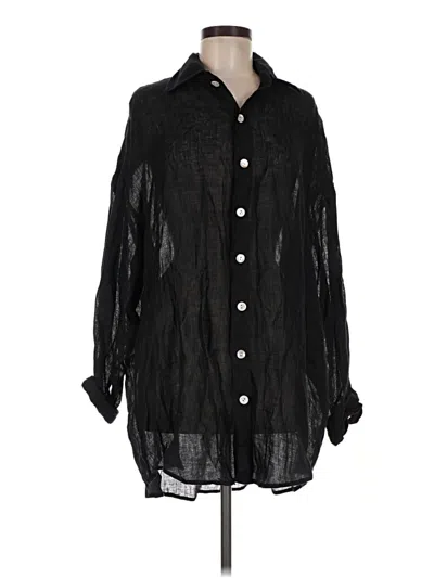 Pre-owned Vitamin A Long Sleeve Blouse In Black