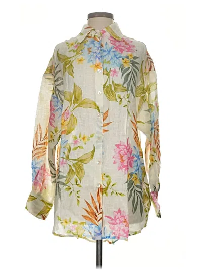 Pre-owned Vitamin A Long Sleeve Blouse In White