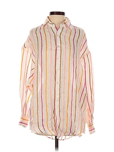 Pre-owned Vitamin A Long Sleeve Button Down Shirt In Pink