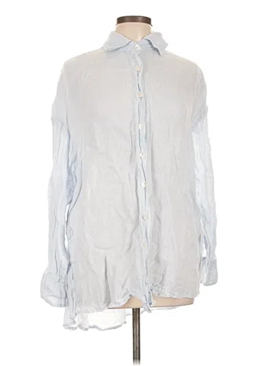 Pre-owned Vitamin A Long Sleeve Button Down Shirt In Silver
