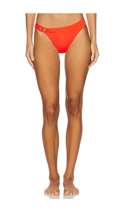 Vitamin A Luxe Link Bikini Bottom In Poppy