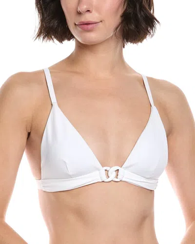 Vitamin A Luxe Link Bralette Bikini Top In White