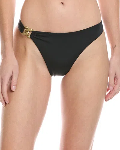 Vitamin A Luxe Link Cheeky Bikini Bottom In Black