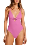 Vitamin A Luxe Link One-piece Swimsuit In Bubblegum Relux