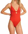 Vitamin A Luxe Link One Piece Swimsuit In Poppy In Animal Print