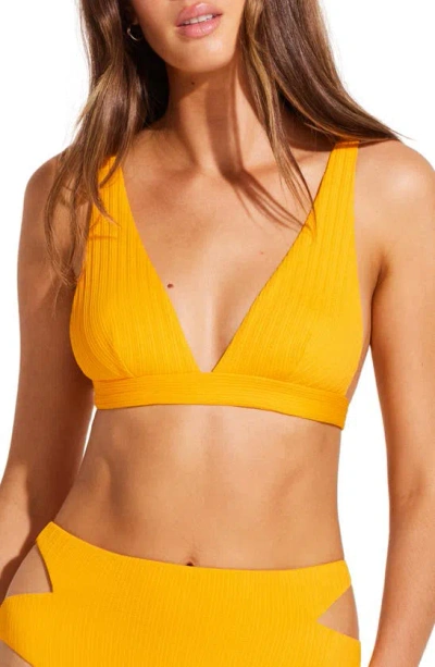 Vitamin A Lyra Bralette Bikini Top In Sunflower