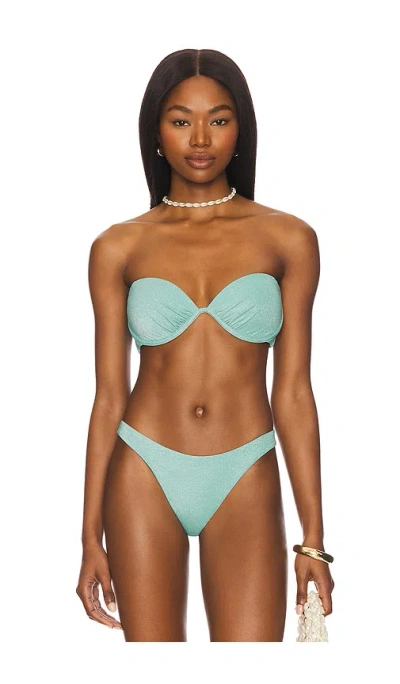 Vitamin A Mabel Bikini Top In Green