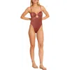 Vitamin A ® Mabel Metallic Underwire One-piece Swimsuit In Pnk