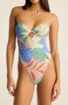 Vitamin A ® Mabel Underwire Bandeau One-piece Swimsuit In Retro Jungle