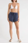 Vitamin A ® Mari Cover-up Shorts In Blue