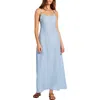 Vitamin A ® Mari Stripe Linen Cover-up Maxi Sundress In Blue
