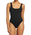Vitamin A Mika One Piece Full Cut Swimsuit In Black In Black