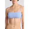 Vitamin A ® Mila Bandeau Bikini Top In Blue Stripe