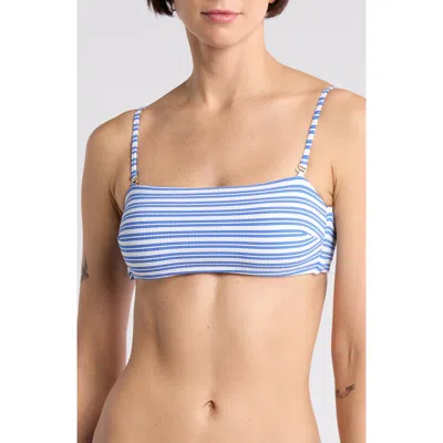Vitamin A ® Mila Bandeau Bikini Top In Blue Stripe