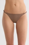 Vitamin A ® Moss Adjustable Side String Bikini Bottoms In Brown