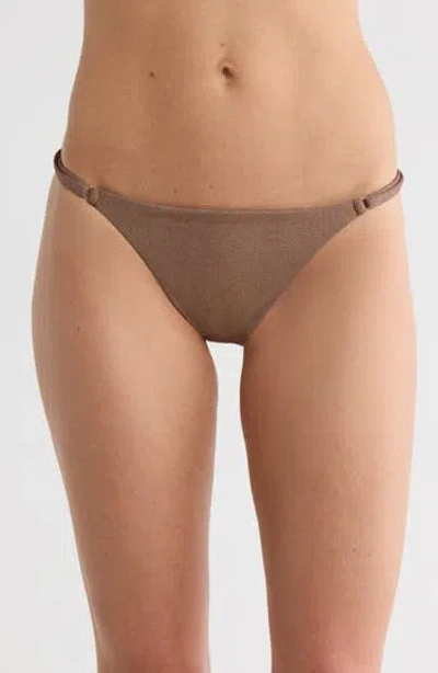 Vitamin A ® Moss Adjustable Side String Bikini Bottoms In Brown