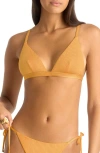 Vitamin A ® Moss Rib Bikini Top In Yellow