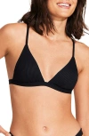Vitamin A ® Moss Rib Bikini Top In Black