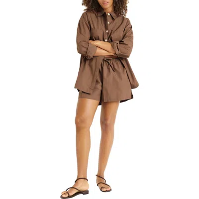 Vitamin A ® Nadia Cover-up Shirt In Brown
