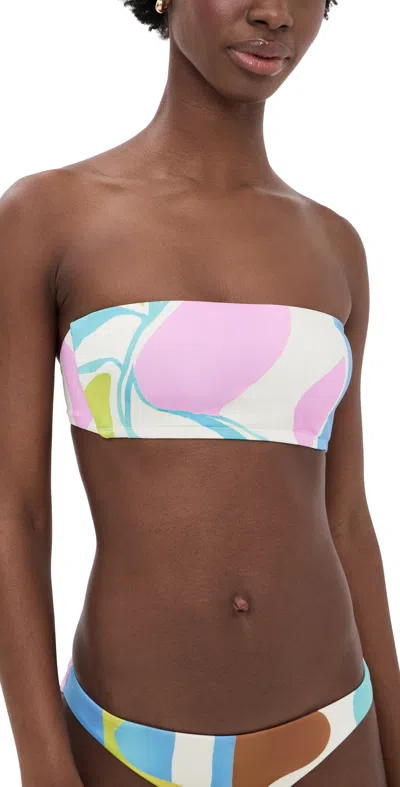 Vitamin A Nala Bandeau Coast Colorblock In White