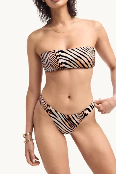 Vitamin A Nala Bandeau Top In Shell Stripe In Multi