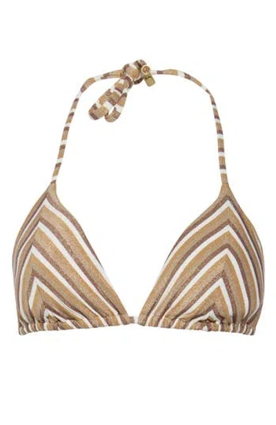 Vitamin A ® Natalie Miter Halter Bikini Top In Summer Stripe