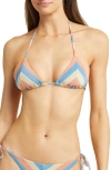 Vitamin A Natalie Miter Halter Top In Summer Metallic Stripe