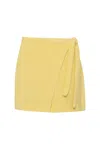 Vitamin A Oasis Wrap Skirt Banana Cream In Yellow