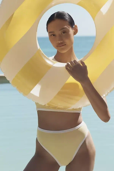 Vitamin A Pacific High-waist Bikini Bottoms In Yellow