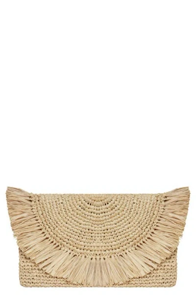 Vitamin A ® Palma Raffia Clutch In Brown